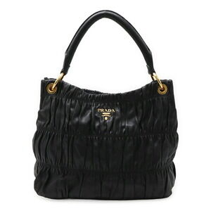 Prada Nappa Gaufre Shoulder Bag Leather Nero Black